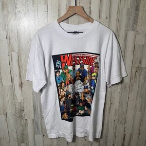 Vintage Westside Legends HipHop Rap Tupac Dr.Dre White T Shirt Mens Size‎ Large